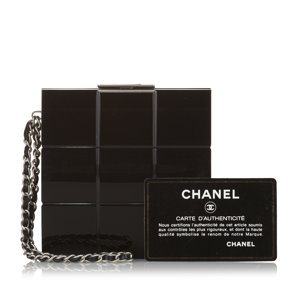 Pre-Loved Chanel Choco Bar Lucite Perspex Clutch - Picture 7 of 7
